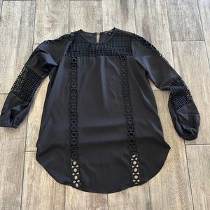 Endless Rose black tunic, coverup, generous size small